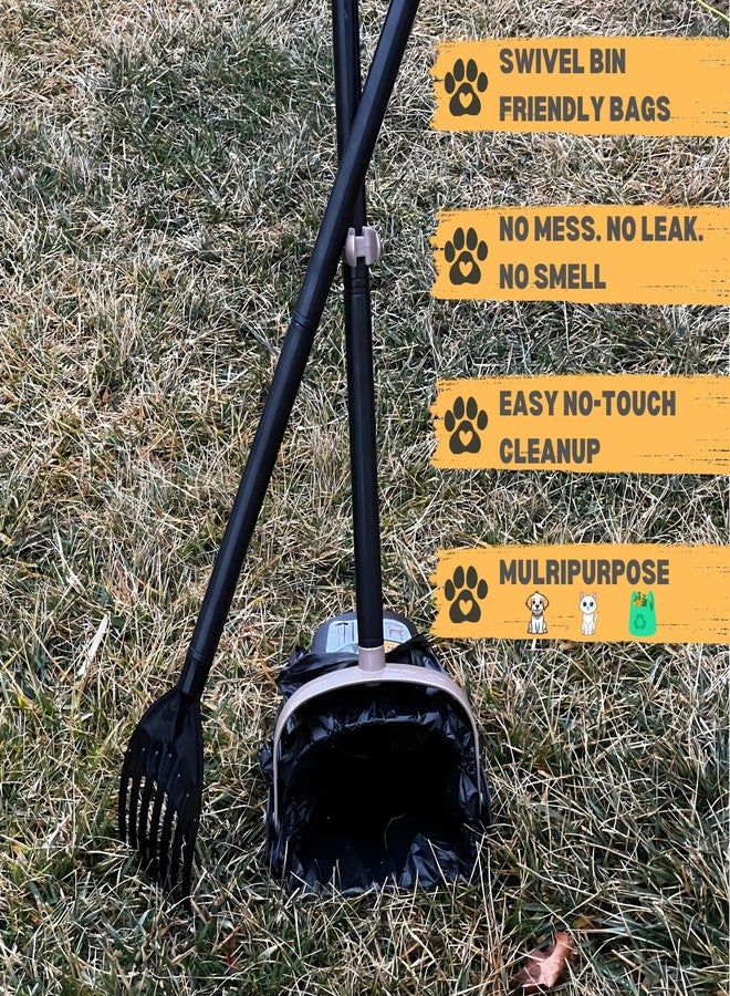 CHEFNENO T-shirt Biodegradable Black Plastic Bag (600 ct.) Small Can Liners Thank You Grocery Shooping Size Doggy Poop Bags Compatible with Arm & Hammer Swivel Bin & Rake pooper scooper Multipurpose Bags - Image 5